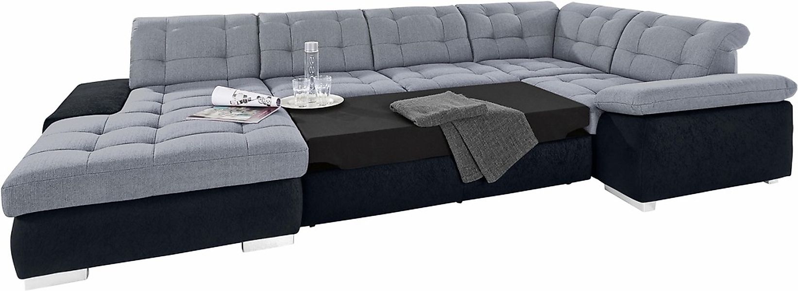 sit&more Wohnlandschaft »Ontario U-Form« XXL, wahlweise mit Bettfunktion günstig online kaufen