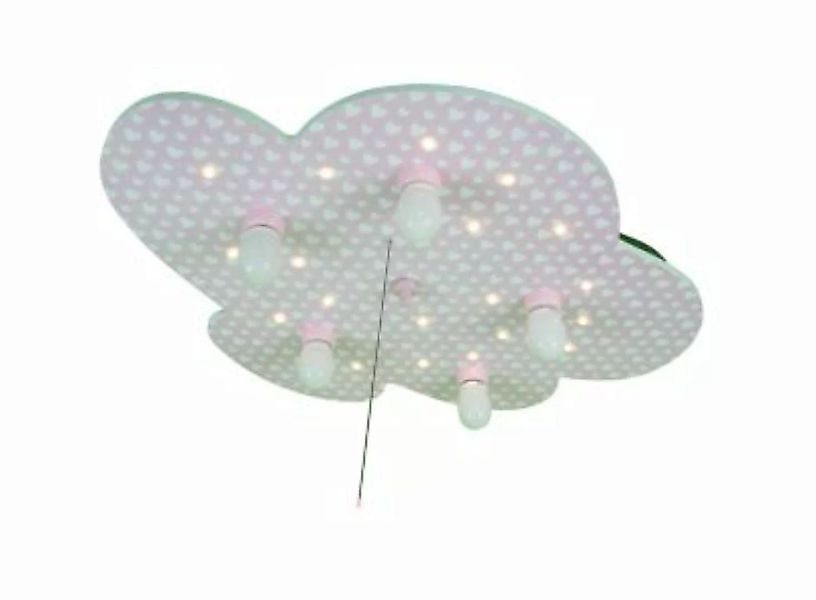 niermann STAND BY Deckenleuchte Wolke Miniherzen Lampenschirme rosa/weiß günstig online kaufen