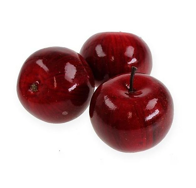 Kunstpflanze Künstliche Äpfel Rot Dekofrüchte 6cm 6er Set glänzend, Viana günstig online kaufen