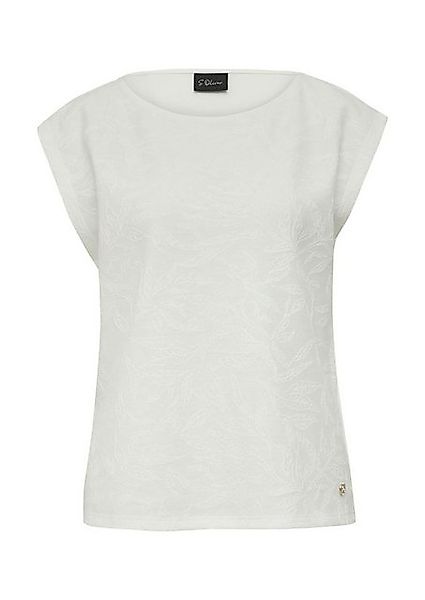 s.Oliver BLACK LABEL T-Shirt – Regular Fit, edle Stickerei, perfekter Mix f günstig online kaufen