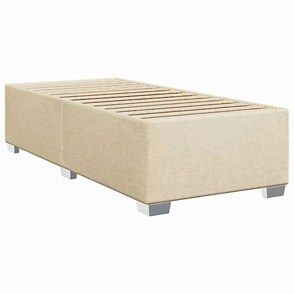 vidaXL Bett Bettgestell ohne Matratze Creme 80x200 cm Stoff günstig online kaufen