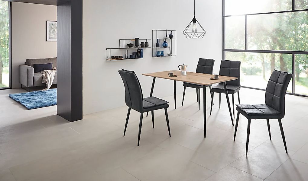 OTTO home Essgruppe "Dino + Lima" 5 Stk. tlg. Set, 5-tlg, Tisch in Eiche Op günstig online kaufen