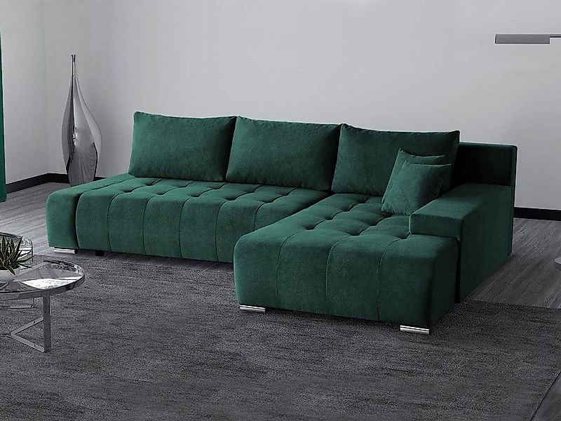 Beautysofa Ecksofa DRACO mit Schlaffunktion und günstig online kaufen