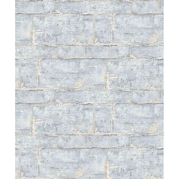 Bricoflor Stein Tapete in Hellblau Moderne Vliestapete in Steinoptik für Sc günstig online kaufen