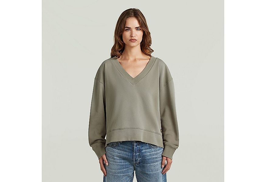 G-STAR Sweatshirt Sun faded V-Neck Loose Wmn mit V-Ausschnitt günstig online kaufen