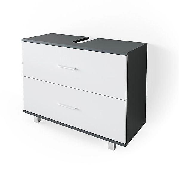 Vicco Waschbeckenunterschrank Ilias, Anthrazit/Weiß, 80 x 60.8 cm (1-St) Dr günstig online kaufen