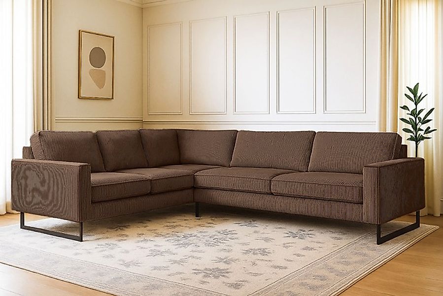 Home affaire Ecksofa »Pinto, XXL, 250/290 cm, langer Schenkel, Ottomane« Co günstig online kaufen