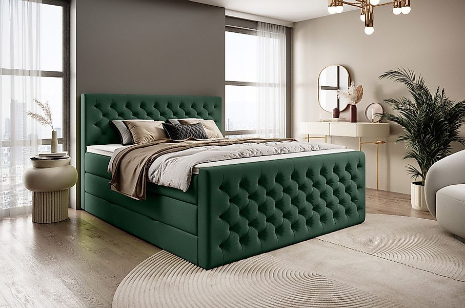 wonello Boxspringbett Victoria, mit Bettkasten, Matratzen günstig online kaufen
