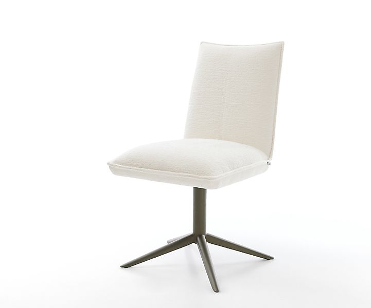 Drehstuhl Lelio-Flex Bouclé Soft Beige Fußkreuz Effektfinish Titan 360° dre günstig online kaufen