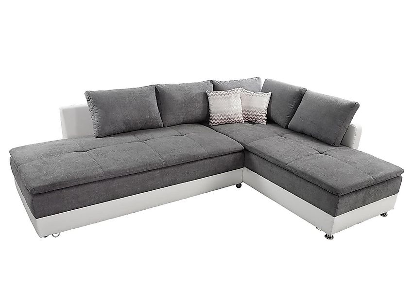 luma-home Ecksofa 15103, Dauerschläfer-Doppelbett 306x223 cm, günstig online kaufen