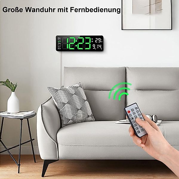 MODFU Wanduhr 13 Zoll LED Digitale günstig online kaufen