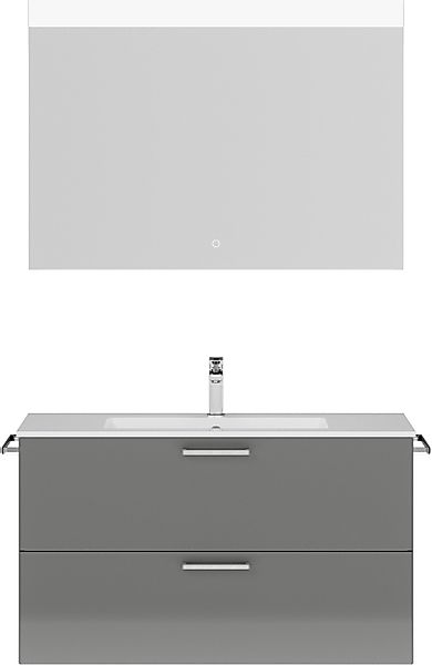 nobilia® Badmöbel-Set »Tolvina«, (2 St., vormontiert, mit Soft-Close), Hoch günstig online kaufen