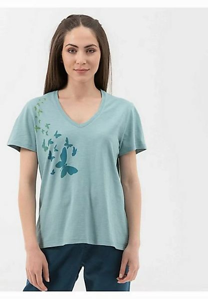 ORGANICATION T-Shirt T-Shirt aus Bio-Baumwolle mit Schmetterling-Print in M günstig online kaufen