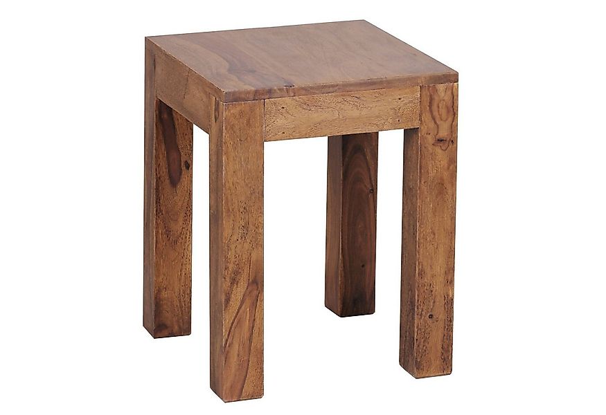 KADIMA DESIGN Beistelltisch Beistelltisch MUMBAI Massiv-Holz 35 x 35 cm Woh günstig online kaufen