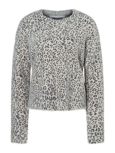 MORE&MORE Rundhalspullover superflauschiger Leo-Pullover günstig online kaufen
