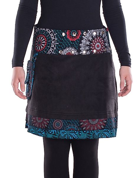 Vishes Minirock Damen Warmer Wickelrock Rock zum Wickeln mit Druckknöpfen M günstig online kaufen