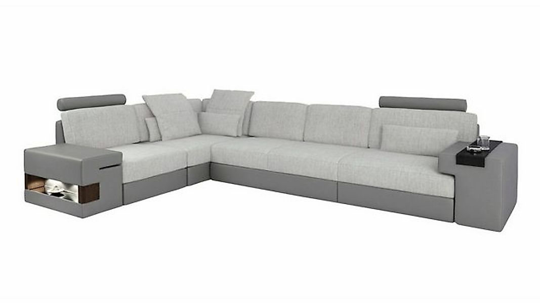 JVmoebel Ecksofa Wohnzimmer Wohnzimmer L-form Sofas neue Stoffsofas Grau, M günstig online kaufen