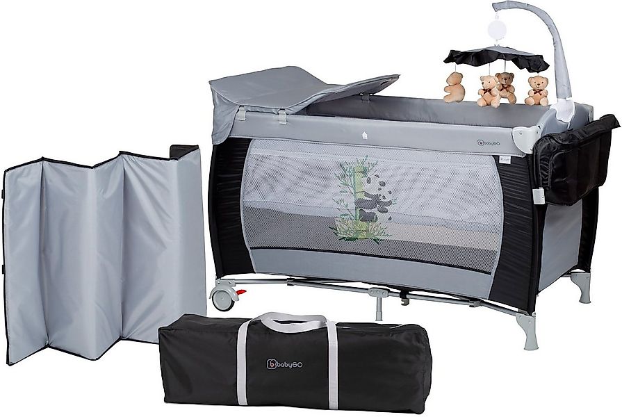 BabyGo Baby-Reisebett Sleeper Deluxe, black, mit Musik-Mobile günstig online kaufen