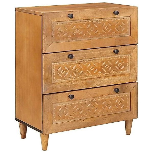vidaXL Sideboard Hellbraun 60 x 33 x 75 cm Massives Mangoholz 4018083 günstig online kaufen
