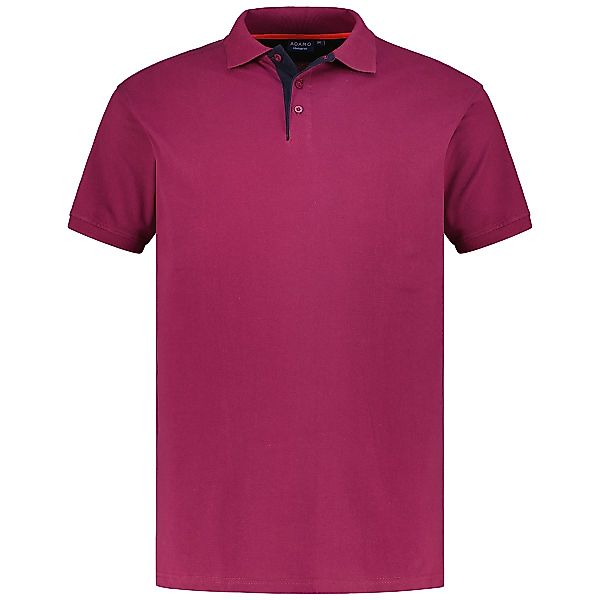 ADAMO Poloshirt mit Kontrastdetails Farbe beere Größe: 5XL günstig online kaufen