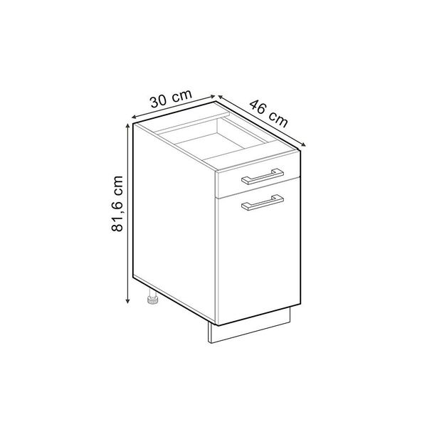 Vicco Apothekerschrank R-Line, Goldkraft Eiche/Weiß, 30 günstig online kaufen