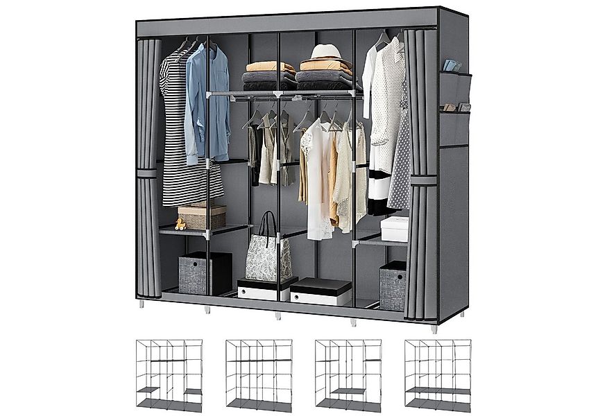 ElitVita Stoffschrank Kleiderschrank Faltschrank, 170 x 175 x 45cm, mit Reg günstig online kaufen
