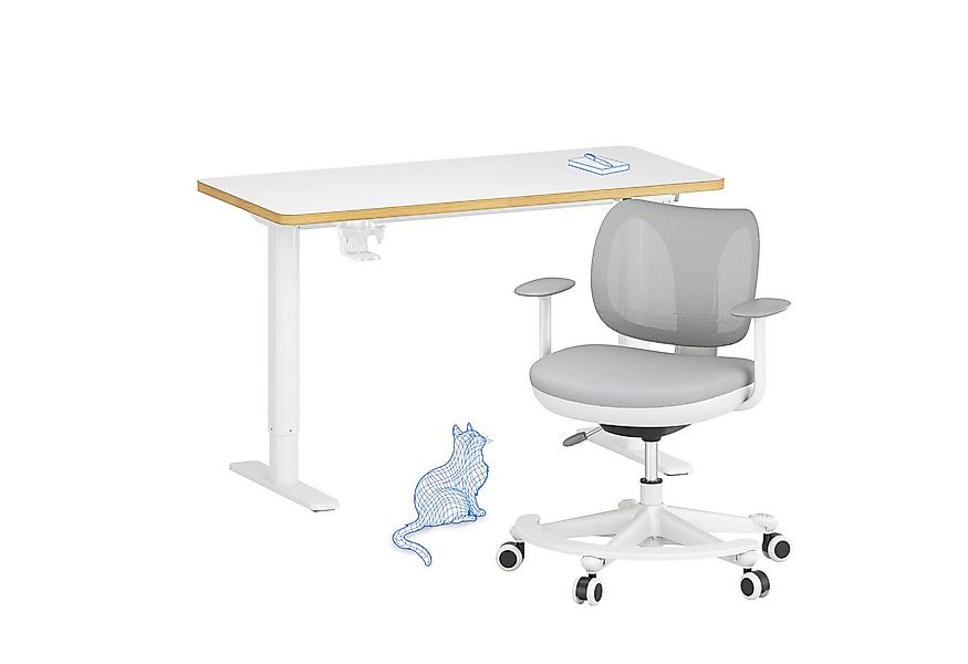 FLEXISPOT Schreibtisch Kinderschreibtisch Höhenverstellbar (16mm Abgerundet günstig online kaufen