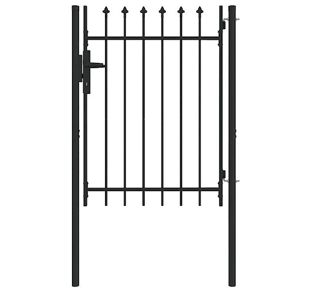 vidaXL Gartentor Zauntor Grau 100 x 120 cm Pulverbeschichteter Stahl günstig online kaufen