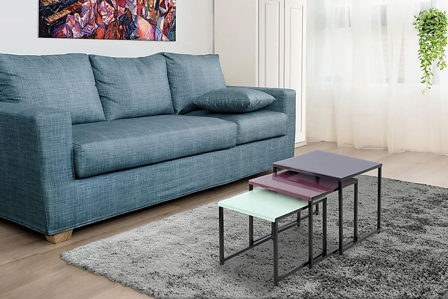 Kayoom Beistelltisch "South 110 3er-Set, Tisch-Set in modernem Design" Set, günstig online kaufen
