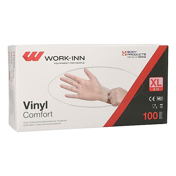 PAPSTAR Einweghandschuhe WORK-INN Comfort (100-St) Vinyl, günstig online kaufen