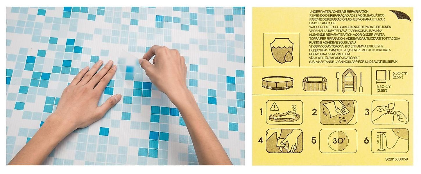 Bestway Luftmatratze 10er-Set Reparaturflicken selbstklebend wasserfest günstig online kaufen