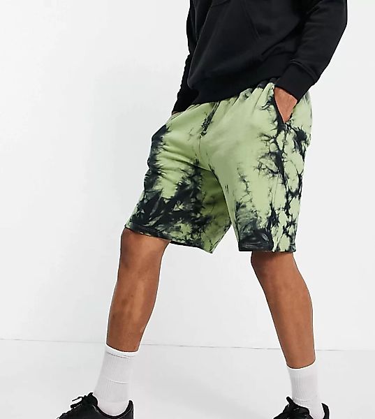 COLLUSION – Oversize-Shorts mit Batikmuster und Print, Kombiteil-Grün günstig online kaufen