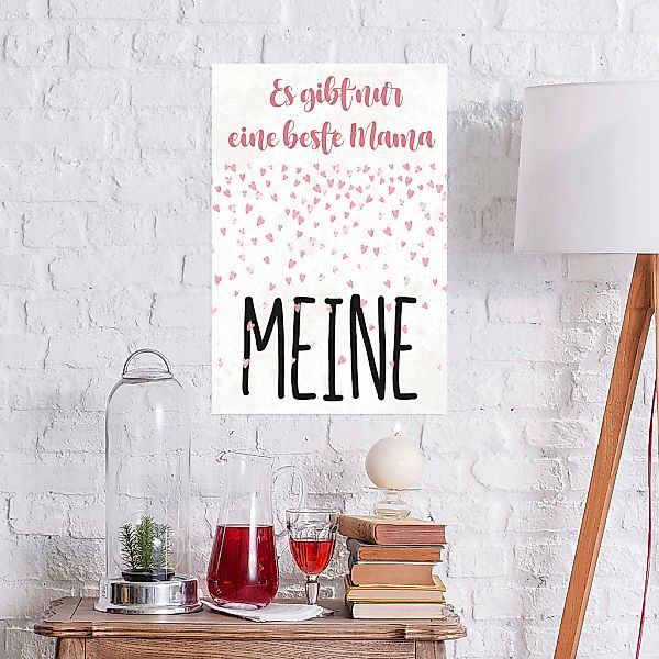queence Metallbild "Meine Mama", Schriftzüge-Schriftzug-Herzen, (1 St.), St günstig online kaufen