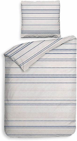 Heckett & Lane Bettwäsche "Mattia" 2 Stk. 100% Baumwolle, hochwertiges Flan günstig online kaufen