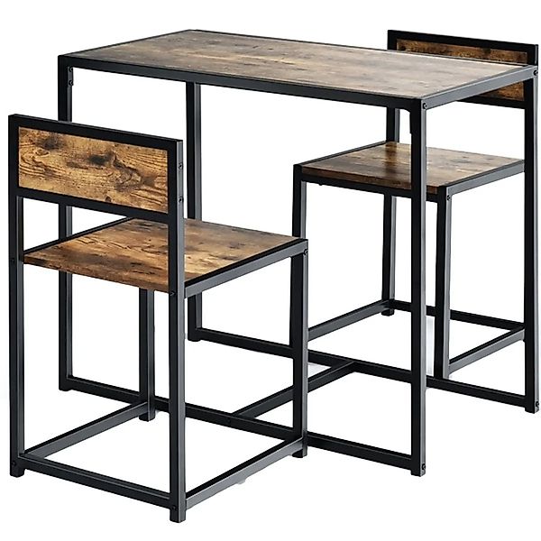 Costway Bartisch Set 3-Teilig Metallgestell Antik günstig online kaufen
