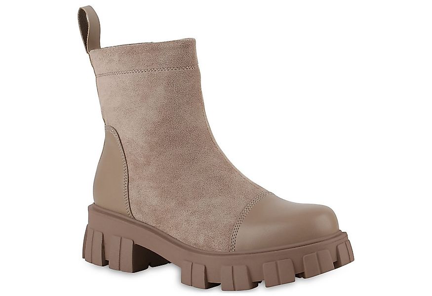 VAN HILL 839662 Plateaustiefelette Damen Leicht Gefütterte Plateau Boots St günstig online kaufen