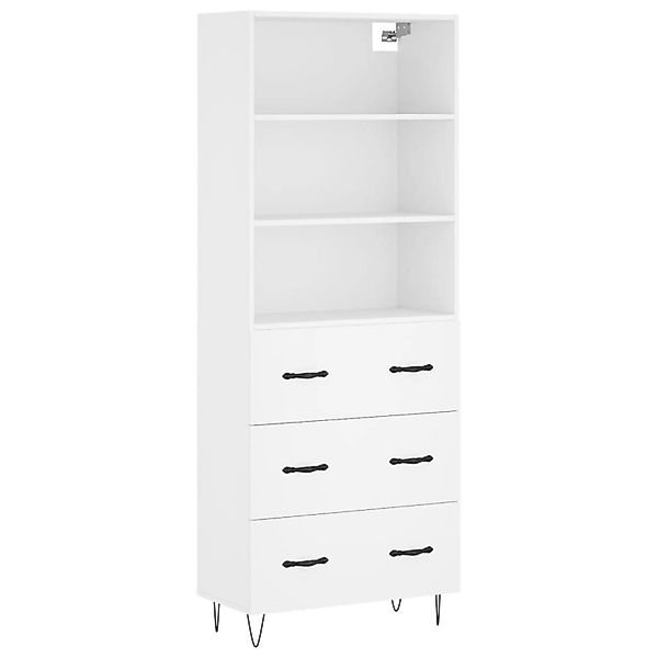 vidaXL Highboard Weiß 69,5x34x180 cm Holzwerkstoff 3189373 günstig online kaufen