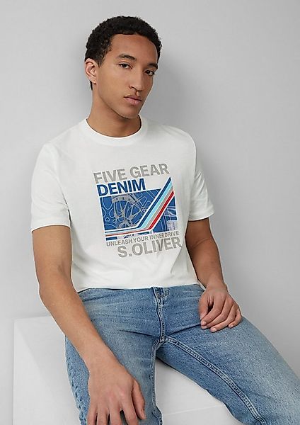 s.Oliver Kurzarmshirt T-Shirt Baumwoll-T-Shirt mit Frontprint günstig online kaufen