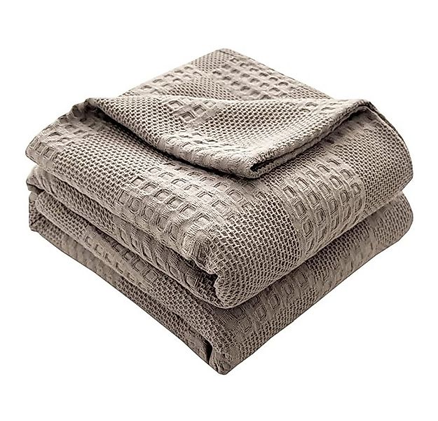 NUODWELL Tagesdecke Waffeloptik Tagesdecke,Extra weiche Baumwolldecke,Mehrz günstig online kaufen