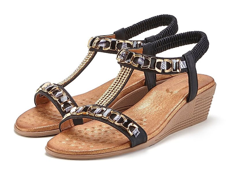 Vivance Sommerschuh Sandalette Sandale, Sommerschuh mit Keilabsatz und elas günstig online kaufen