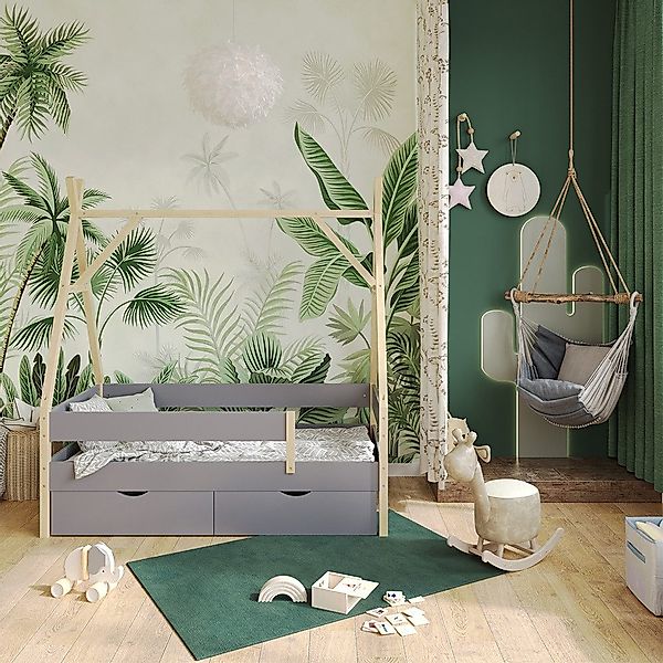 VitaliSpa® Kinderbett Bali, Grau, 80x160 cm günstig online kaufen