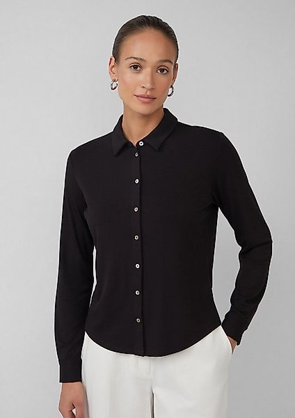 s.Oliver Langarmbluse T-Shirt Jerseybluse mit Perlmuttknöpfen günstig online kaufen