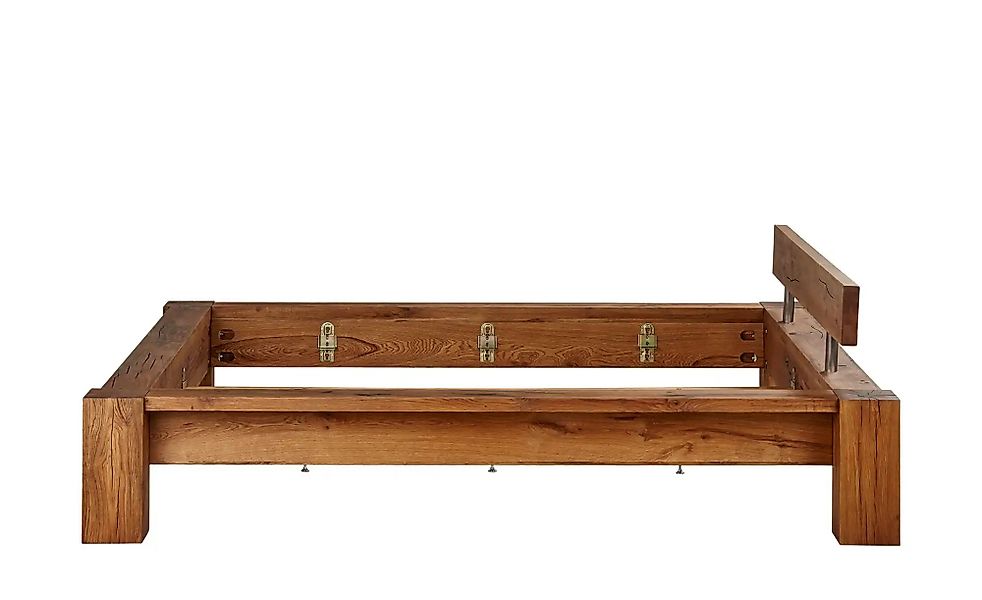 Bettgestell aus Massivholz Kingston ¦ holzfarben ¦ Maße (cm): B: 216 H: 70, günstig online kaufen
