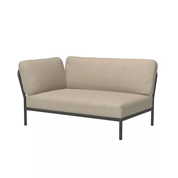LEVEL Outdoor Sofa Lounge-Modul 2 Papyrus Dunkelgrau Links günstig online kaufen