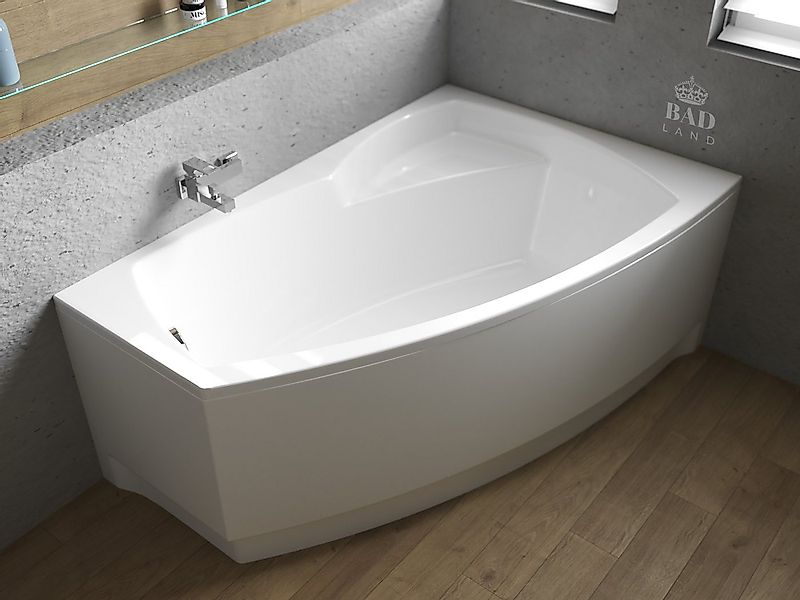 KOLMAN Badewanne Eckbadewanne Frida 140x90, (Links/Rechts), Ablaufgarnitur günstig online kaufen