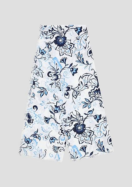 s.Oliver Schal Tuch, Baumwolltuch mit floralem Muster günstig online kaufen