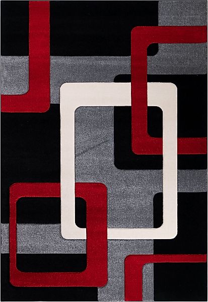 my home Teppich "Maxim" rechteckig 13 mm Höhe Hoch-Tief-Effekt, Kurzflor, 3 günstig online kaufen