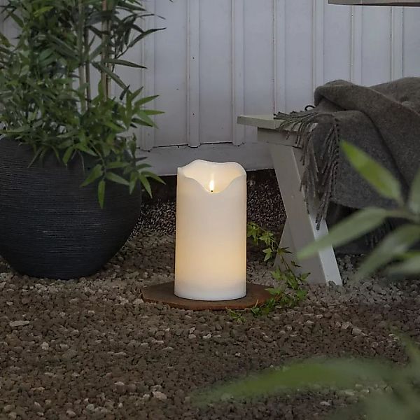 LED Kerze Flamme Grand in Weiß IP44 300mm günstig online kaufen