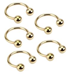 viva-adorno Nasenpiercing-Set Hufeisen Piercing Edelstahl Kugeln günstig online kaufen