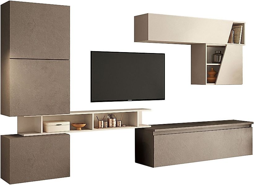 INOSIGN Wohnwand Infinity, 7tlg. Breite 285 cm, moderne Mediawand, (7-St), günstig online kaufen